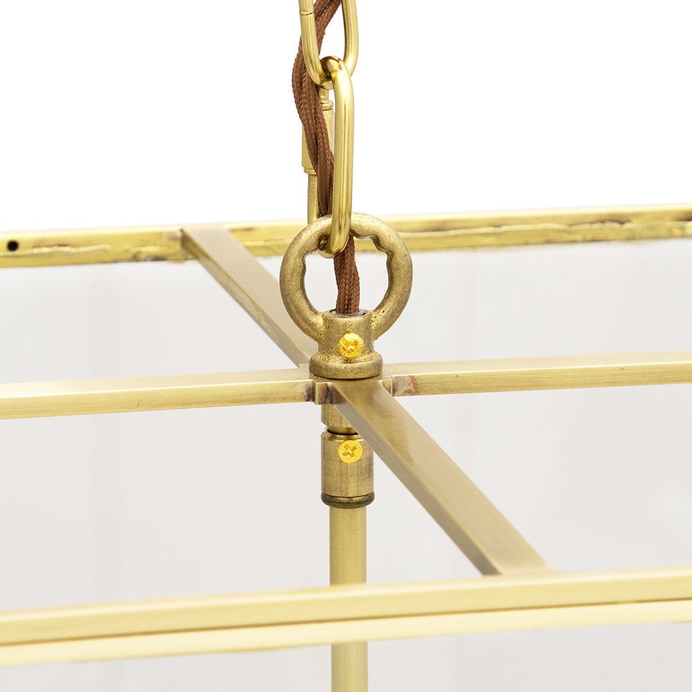 SOHO Lighting - Lantern Pendant Light Crossbar Medium Brass