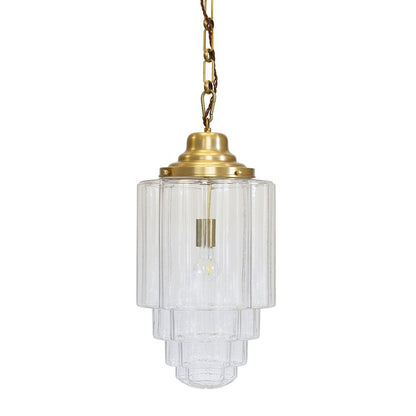 SOHO Lighting - Glasshouse Lacquered Brass Clear Pendant Light