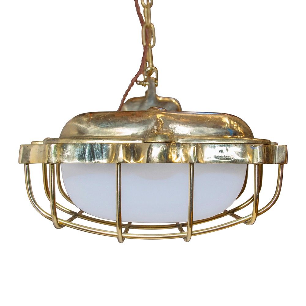 SOHO Lighting - Warwick Brass Industrial Strip Large Pendant