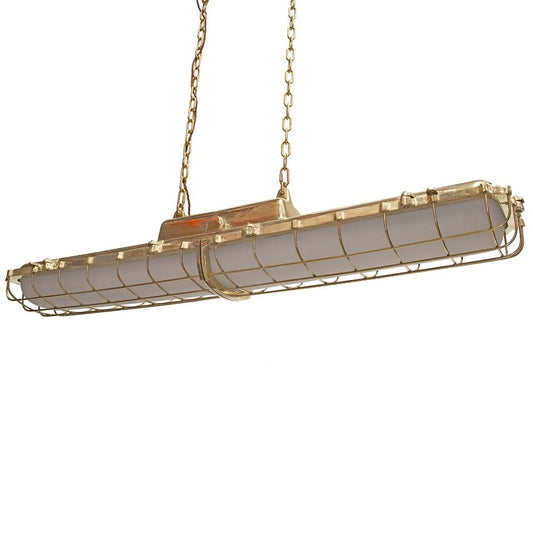 SOHO Lighting - Warwick Brass Industrial Strip Large Pendant