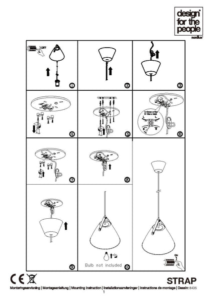 Nordlux DFTP STRAP 48 - Light Pendant - Beige 84353009