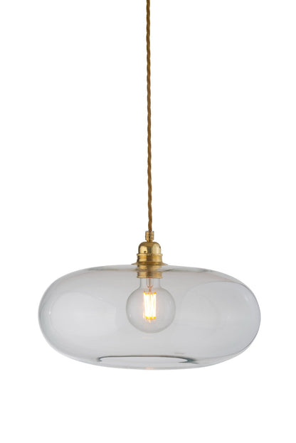 Ebb & Flow HORIZON Pendant Large - Clear with Gold Cord LA101798