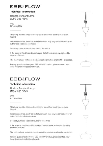 Ebb & Flow HORIZON Pendant Large Chameleon LA101834